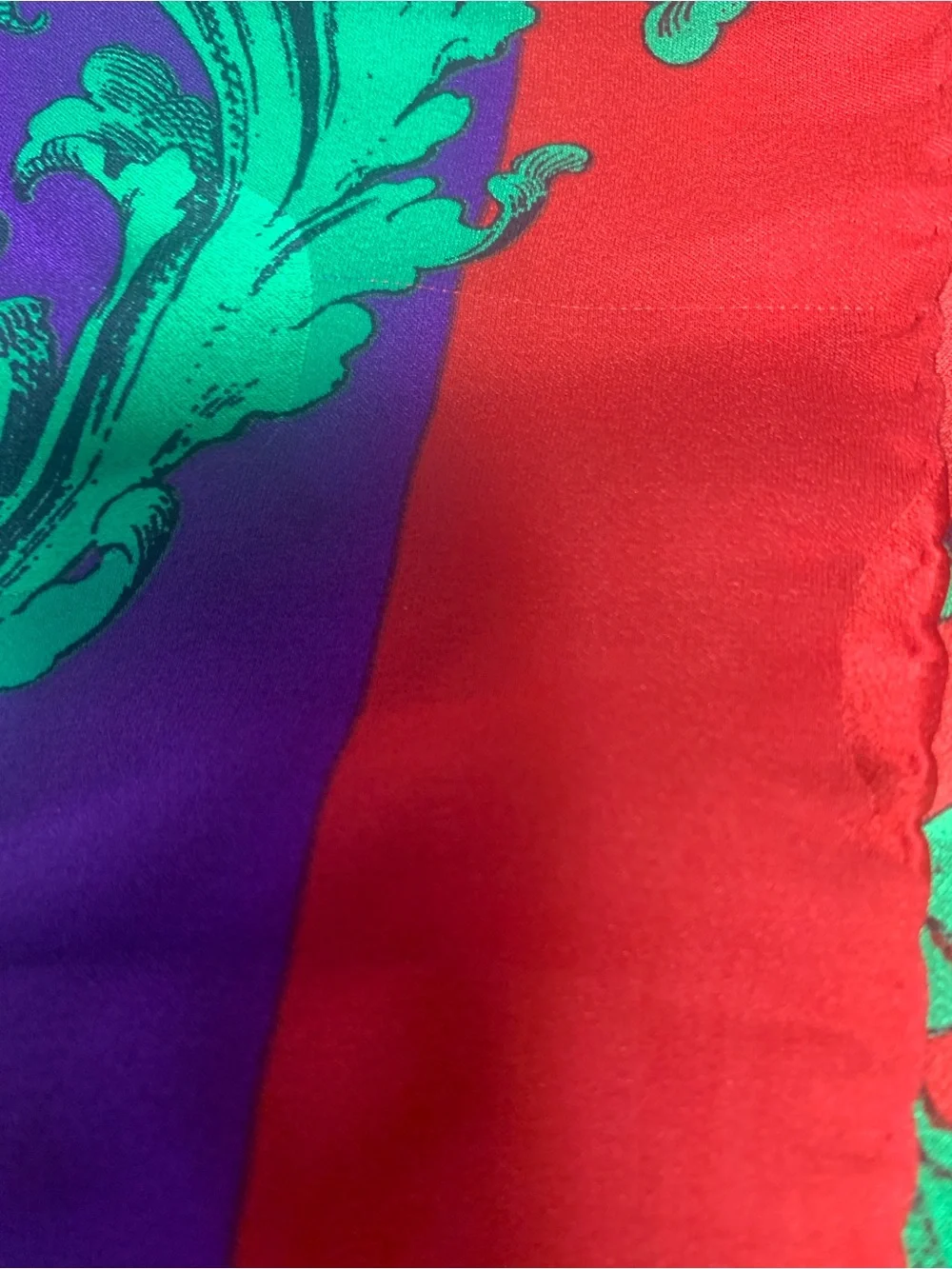 Atelier Versace Bold Baroque Silk Scarf - Purple, Red, Yellow, Green